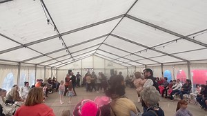 The Very Talented Martin Cuffe in full flow in the Festival Marquee at the - "Clonmany Festival | Irish Country Bands Dancing Dates