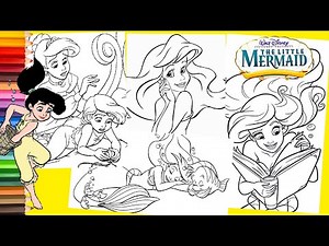 Coloring Disney Princess Ariel & Melody - The Little Mermaid Return To The Sea