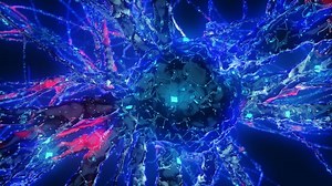 Glowing Abstract Neural Network Technology Background Loop