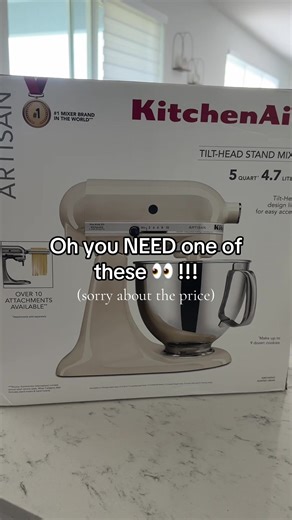 Kitchen appliances rarely go on a decent sale so I’d hurry before it ends! #kitchenaid #kitchenaidmixer #tiktokshopstockup #tiktokshopcreatorpicks