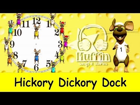 Hickory Dickory Dock | Easy learning to read the time on a clock | Family Sing Along - Muffin Songs