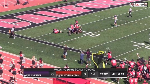 HIGHLIGHTS CALIFORNIA (PA) VS WEST CHESTER (FOOTBALL) THE VULCANS FORCE SEVERAL RAM TURNOVERS AND DEFEND HOME FIELD WITH A PSAC-CROSSOVER WIN. | California University Television (CUTV)