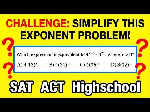 MIND-BLOWING SAT ACT Highschool Maths Problem Tricks Revealed! Test Prep Math