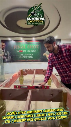 The Snooker Doctor | Snooker Table Maintenance, Repair, Cloth Change, Maker, Manufacturer, #snooker