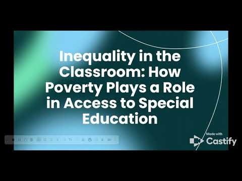 Inequality in the Classroom: How Poverty Plays a Role in Access to Special Education