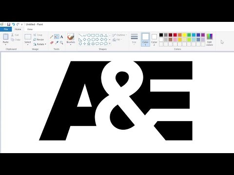 How to draw the A&E (TV network) logo using MS Paint | How to draw on your computer
