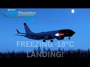 *FREEZING -18℃ LANDING* Kiruna, Sweden Landing | Norwegian 737 MAX | MSFS24