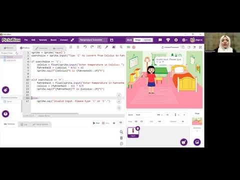 Temperature Converter| Python Editor | PictoBlox