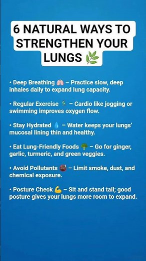 Natural Ways To Strengthen Your Lungs