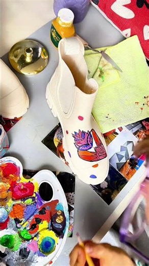 The Creative Process of Boot Customization #art #DIY