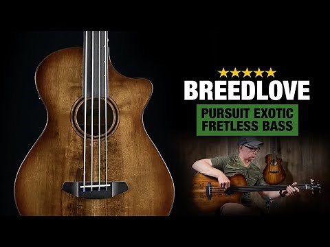 Breedlove Fretless Bass - Pursuit Exotic S Concerto Amber