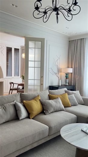 Classic Glam Living Room → Warm Neutrals + Golden Accents#ElegantLiving#LuxuryHome#viral#shorts#fyp