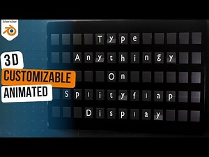 Type anything on split flap display - blender geometry nodes 3d model showcase