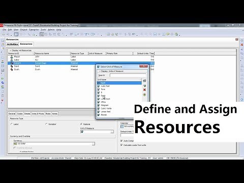 PPM P6 -11 Defining and Assigning Resources
