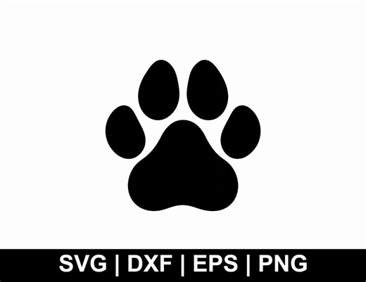 Dog Paw Print Cut Files (digital Download - Svg, Dxf, Eps, Png) - Etsy