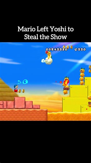 Yoshi did the setup, Mario took the spotlight 😭 #mario #nintendo #retrogaming
