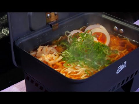 【深夜ラーメン】エスビット(Esbit) アウトドア クックセット開封【キャンプ飯】