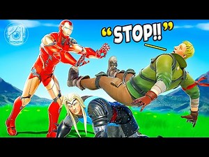 AVENGERS VOICE TROLLING in FORTNITE! (Fortnite Challenge)