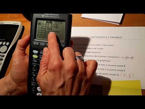 statistique à 2 variables TI 82 début