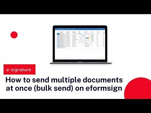 How to send multiple documents at once (bulk send) on eformsign | electronic signature