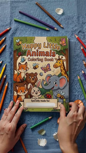 Personalized Kids Animal Coloring Book | Custom Name Activity Book for Children - Etsy