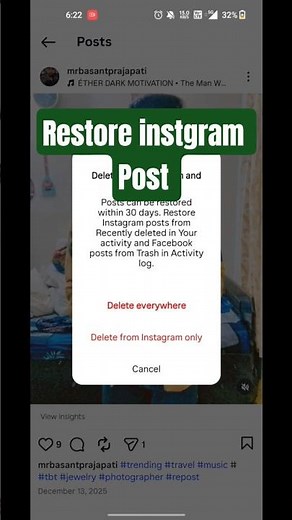 Accidentally Deleted an Instagram Post? Fix it Now #instagram #help