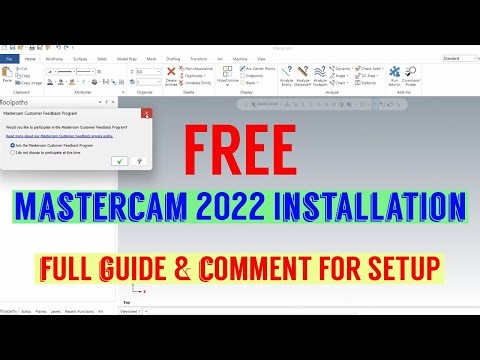 Free Mastercam 2022 Installation