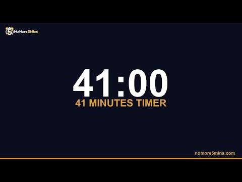 41 Minute Timer — 41 Minute Countdown Timer with Alarm