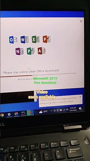 the video of downloading the Microsoft Office 2019 free for windows available soon