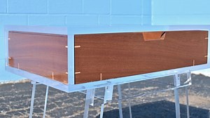 DIY floating drawer acrylic table