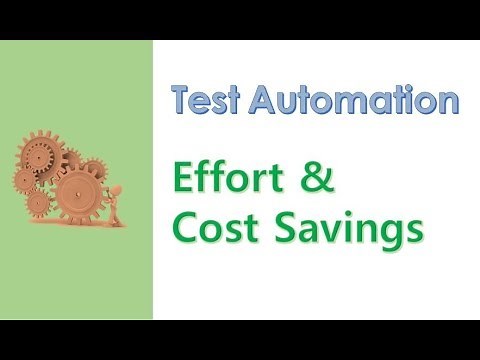 Test Automation - Effort & Cost Savings Calculation Model