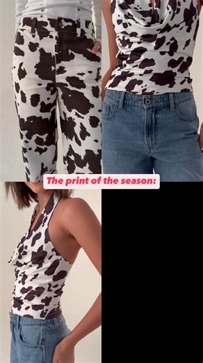 Cow print is that girl 🤩 Get the look with our latest range! 🖤 Cow print cowl neck top $12 🖤 Cow print jean $30 | Kmart Australia