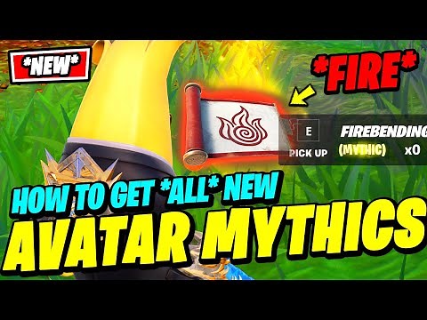 How to EASILY Get Mythic FIREBENDING, AIRBENDING, EARTHBENDING and Waterbending in Fortnite x Avatar