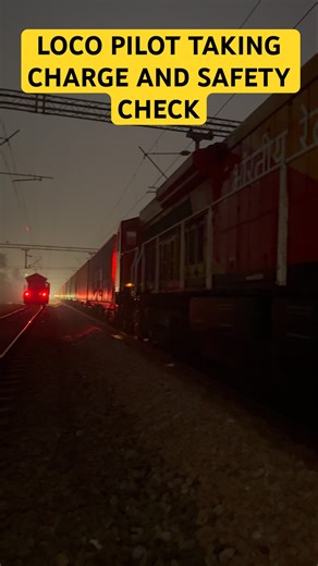 LOCO PILOT TAKING CHARGE AND SAFETY CHECK , LOCO PILOT TRAIN DRIVING DUTY #shorts #wdg4g #duty