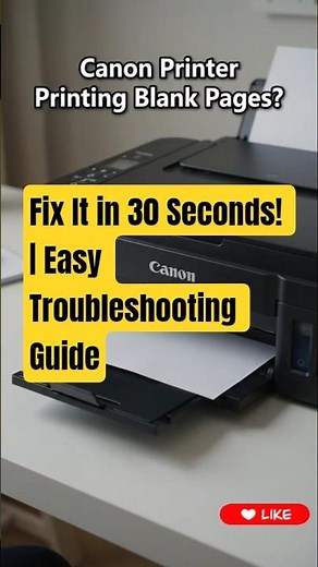 Canon Printer Printing Blank Pages? Fix It in 30 Seconds! | Easy Troubleshooting Guide #canonprinter