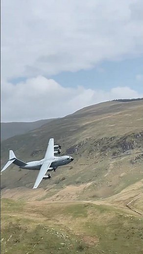 Airbus Atlas A400m going through the Mach Loop LFA7, Cad West