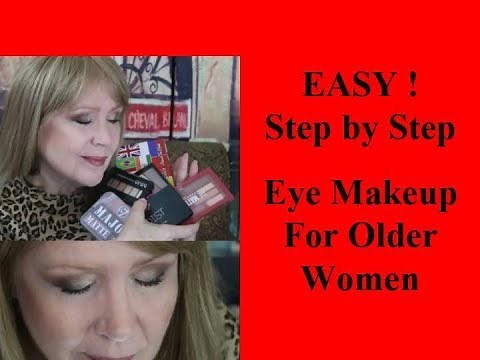 EASY Basic Eye Makeup For Older Women Using Drugstore STEP BY STEP!