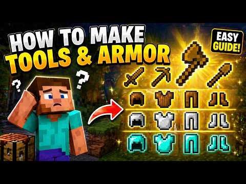 How to Make Tools & Armor in Minecraft (Easy Guide!) 🔥 #Minecraft #Gaming #Tutorial