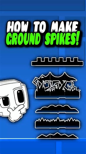 HOW TO MAKE GROUND SPIKES IN GEOMETRY DASH #geometrydash #gd #shorts #games