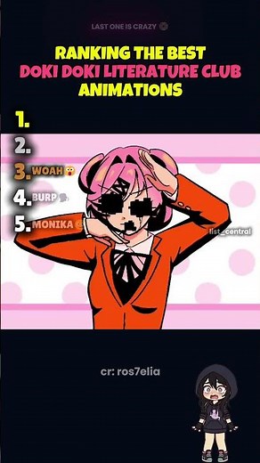 Ranking Best Doki Doki Literature Club Animations
