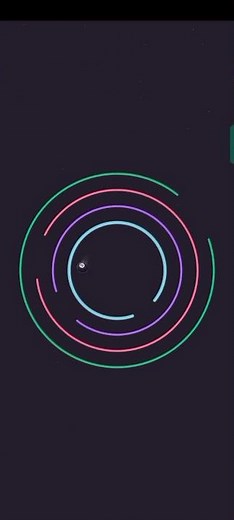 the ball escap from rings with fast speed rotating rings