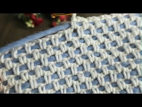 ~☆Simple & Stylish Two Color Crochet Stitch for Beginners #crochet