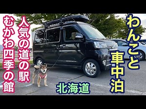 初夏の北海道をわんこと車中泊公認道の駅で今年初めての車中泊 道の駅むかわ四季の館