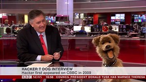 521K views · 4K reactions | When children's TV presenter Hacker T Dog runs his mouth on BBC News...  | BBC News | Facebook