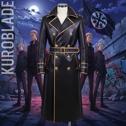 Tokyo Revengers Genuine Cowhide Leather Coat - Tokyo Manji Gang Long Jacket - Mikey Sano Toman Cosplay Trench - Premium Anime Streetwear - Etsy