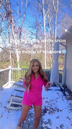 Dancing in the middle of nowhere to the music that I wrote salsa with me ❄️💃