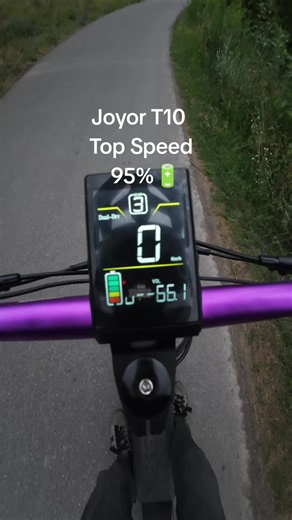 Joyor T10 top speed test — sometimes 75 km/h