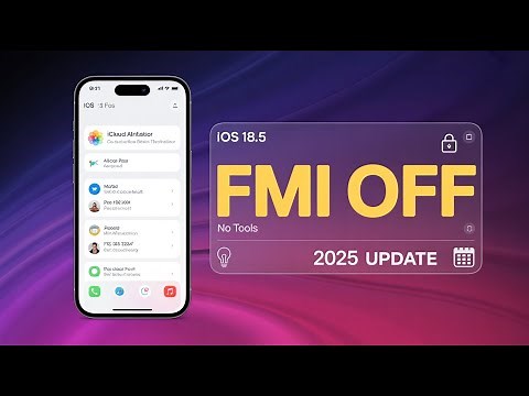 [2025 NEW] iPhone Open Menu FMI OFF (iOS 18.5) No Game Center | No Media & Purchase - Without Tools