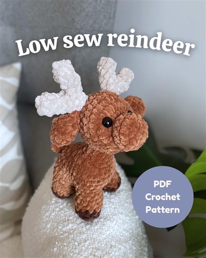 Standing Reindeer Crochet Pattern, Amigurumi Reindeer, Beginner-friendly PDF Pattern, Christmas Crochet Pattern, Cute Plushie Tutorial - Etsy Canada