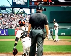 Buster Posey throws it right into Jake Peavy's glove! Peavy wasn't even looking! | Baseball Is Fun, by Bleacher Nation